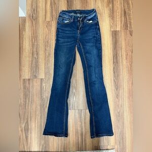 Warehouse Dark Blue Flare Jeans